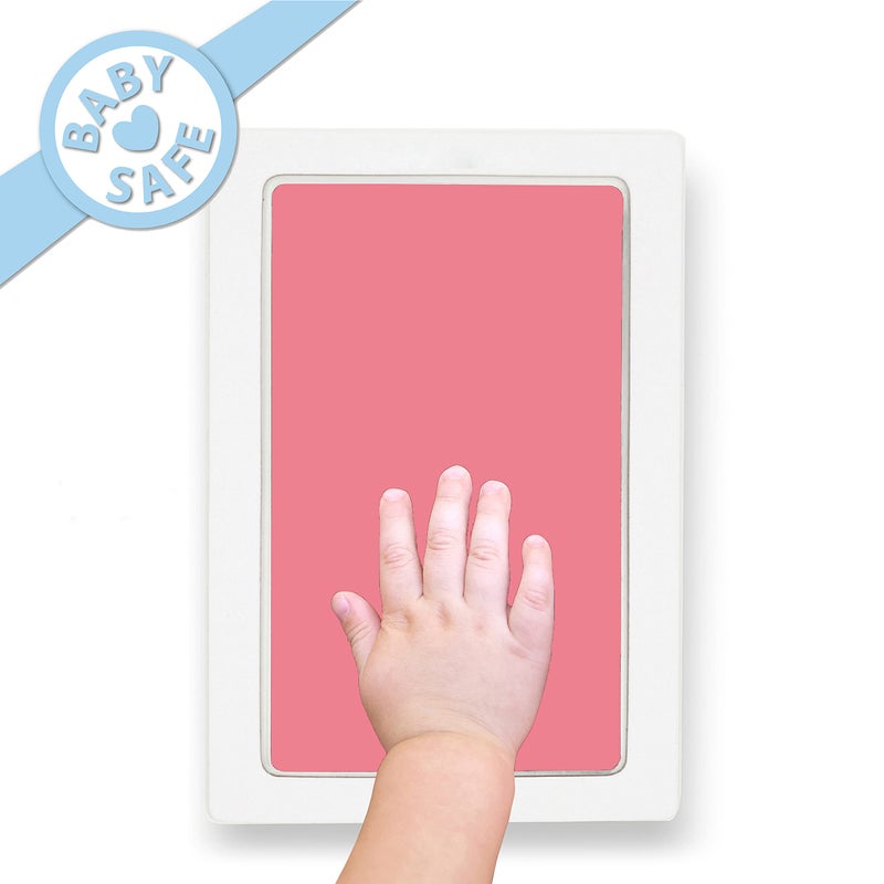 Tiny Gifts Extra Large Clean Touch Ink Pad for Baby Handprints and Footprints - Inkless Infant Hand & Foot Stamp - Safe for Babies, Doesn’t Touch Skin - Perfect Family Memory or Gift by Tiny Gifts, Pink - Image 4
